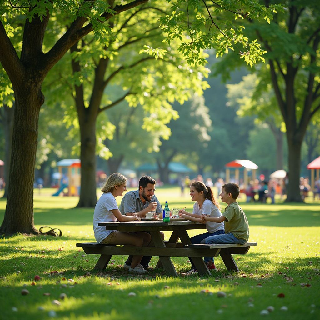 Familie picknickgebied