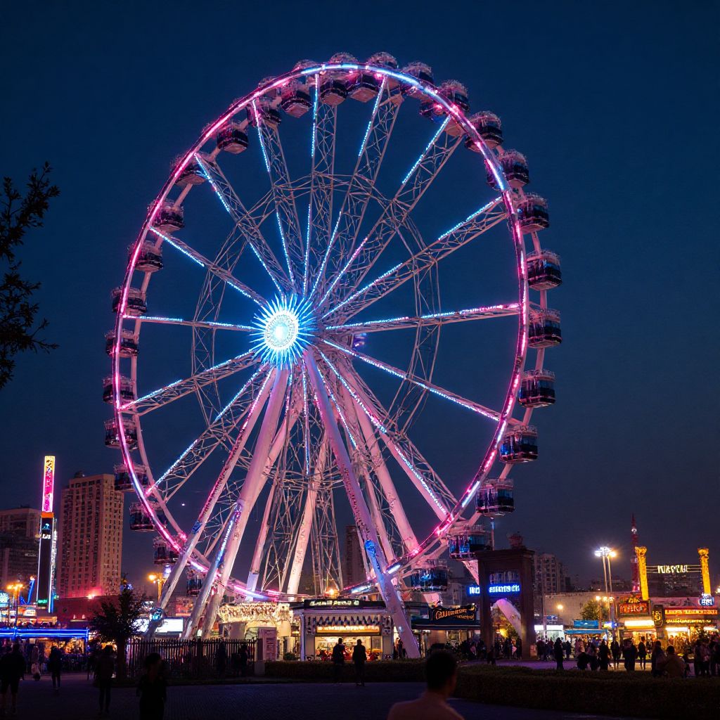 Reuzenrad in de avond